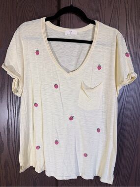T.La Light Yellow Crewneck Tee